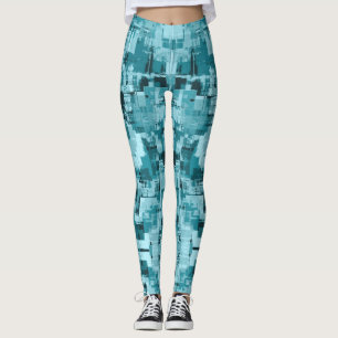 Hell Aquamarin Blue Green Abstrakt Trendy Leggings