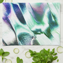 Hell aus mattem Metall, grün bis blau Geschirrtuch