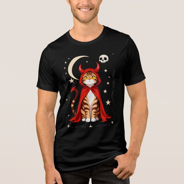Hell cat Tri-Blend shirt (Vorderseite)