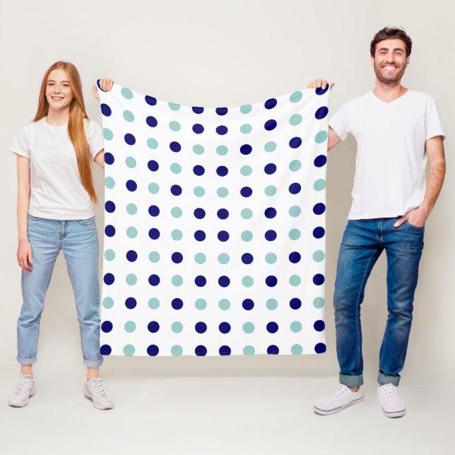 Hell & dunkel blaue Punkte Fleece Blanket (Beispiel)