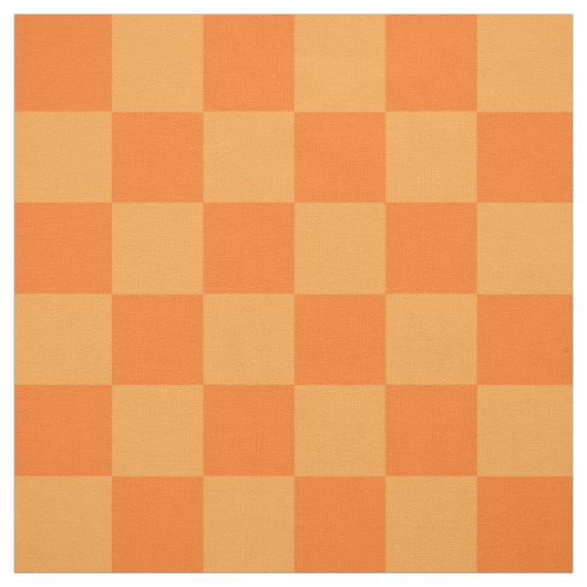 Hell Dunkles Orangenes Karomuster Design  Stoff (Muster)