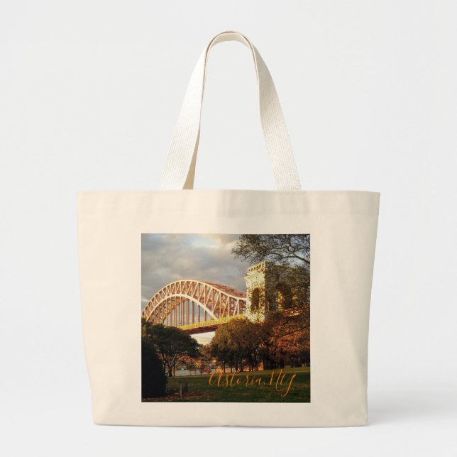 Hell Gate Bridge En Automne, Astoria, NY Sac fourr (Devant)
