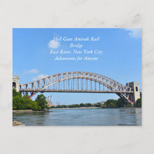 Hell Gate Rail Bridge New York Postcard Postkarte