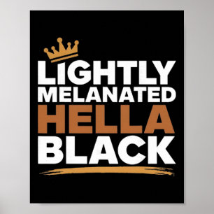 Hell gebräunte, extrem schwarze Afro-Queen Afrikan Poster