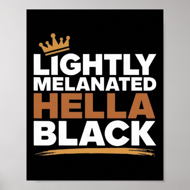 Hell gebräunte, extrem schwarze Afro-Queen Afrikan Poster (Vorne)