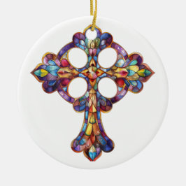 HELL gefARBEITETER GLAS-ÜBERSCHREITEN Keramik Ornament