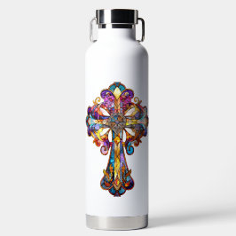 HELL gefARBEITETES GLAS SIEHT DURCH Trinkflasche