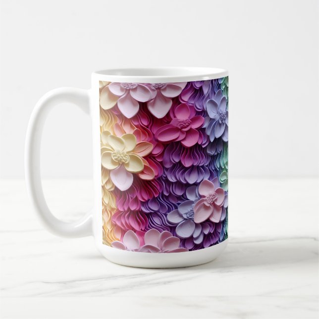 HELL gefärbte 3D-SEHORCHIDEN Kaffeetasse (Links)