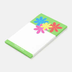 HELL gefärbte ABSTRAKTE BLUME GRÜNES GESCHÄFT Post-it Klebezettel