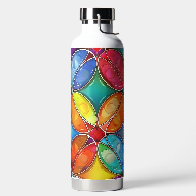 HELL gefärbte GLASPATTER Trinkflasche (links)