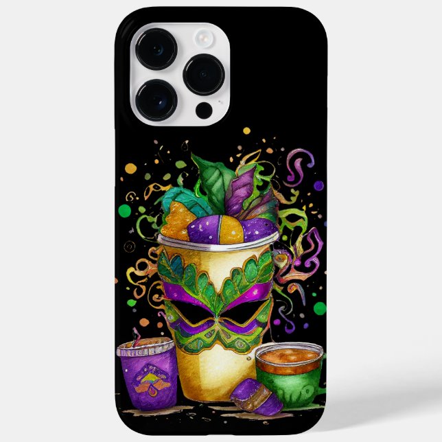 HELL gefärbte, LILA GREEN GOLD CUPS FEATHERS Case-Mate iPhone 14 Pro Max Hülle (Rückseite)