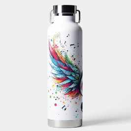HELL gefärbte MUSIKKENNZEICHNUNGEN UND KLEINE KLEI Trinkflasche