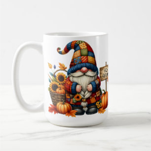 HELL gefärbte NIEDLICHE PATCHWORTFALL-GNOMES Kaffeetasse