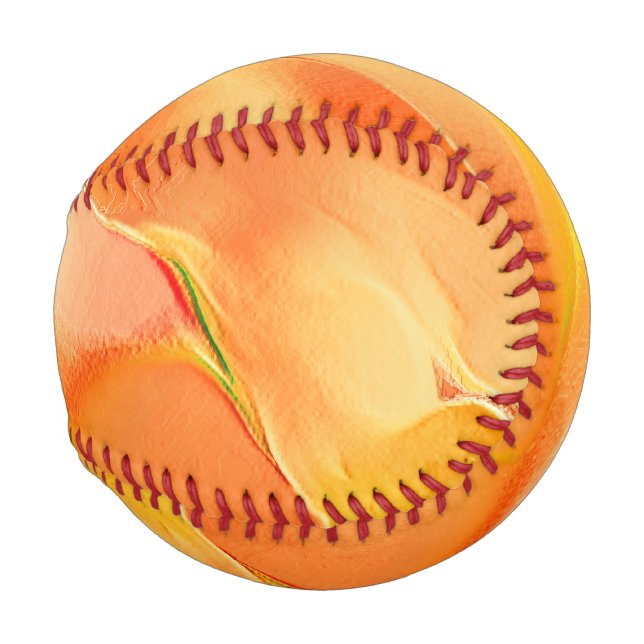 Hell in Gelb und Orange geschnitten Baseball (Rückseite Links)