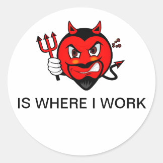 Hell ist, wo ich arbeite Sticker
