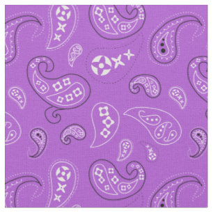Hell Lila Paisley Western Bandana Stoff