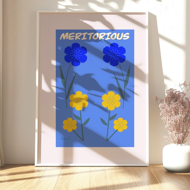 Hell Maximalist Floral Art-Vocab-Meritorious Poster (Von Creator hochgeladen)
