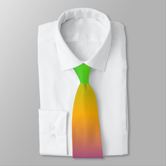 Hell Modern Style Rainbow Ombre Krawatte (Gebunden)
