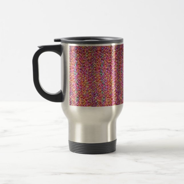 Hell mottles Herbstfarben "Crocheted"-Tasse Reisebecher (Links)