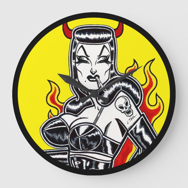 Hell on Heelses Große Wanduhr (Vorderseite)