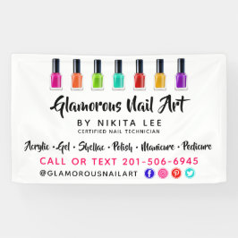 Hell Rainbow Nail Polnischer Art Tech Salon Custom Banner