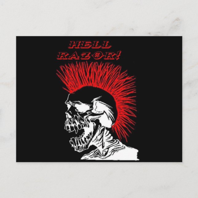 HELL RAZOR! -Postkarte Postkarte (Vorderseite)