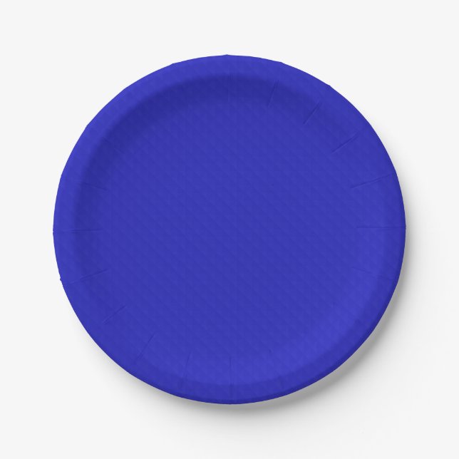 Hell Solid neon blau strukturiert. Pappteller (Vorderseite)