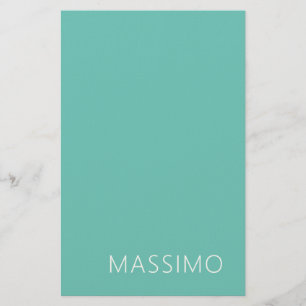 Hell Teal Trendige Moderne Minimalistische Schicke Briefpapier
