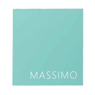 Hell Teal Trendige Moderne Minimalistische Schicke Notizblock