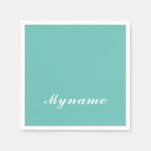 Hell Teal Trendige Moderne Minimalistische Schicke Serviette