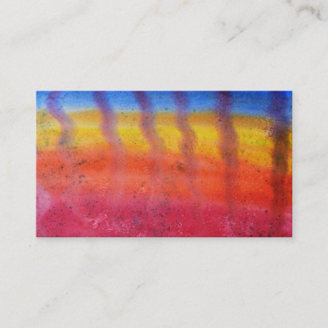 Hell und bunt. Rotes, blaues und gelbes Muster Visitenkarte (Vorderseite)