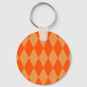 Hell und Dunkel Orange Harlequin Diamanten Dame Schlüsselanhänger