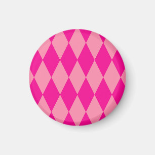 Hell und Dunkel Rosa Harlekin Diamanten Dame  Magnet