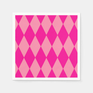 Hell und Dunkel Rosa Harlekin Diamanten Damespiel Serviette