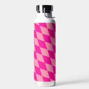 Hell und Dunkel Rosa Harlekin Diamanten Schachbret Trinkflasche