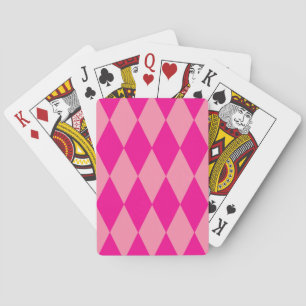 Hell und Dunkel Rosa Harlequin Diamanten Damespiel Spielkarten