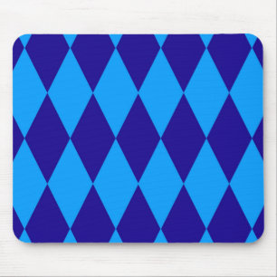 Hell und Dunkelblau Harlequin Diamanten Schachbret Mousepad
