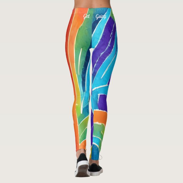 hell und farbenfroh leggings (Rückseite)