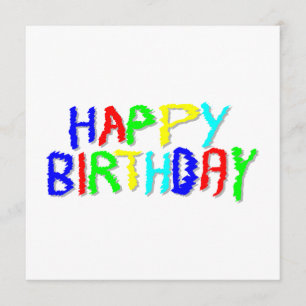 Hell und farbig. Alles Gute zum Geburtstag. Karte
