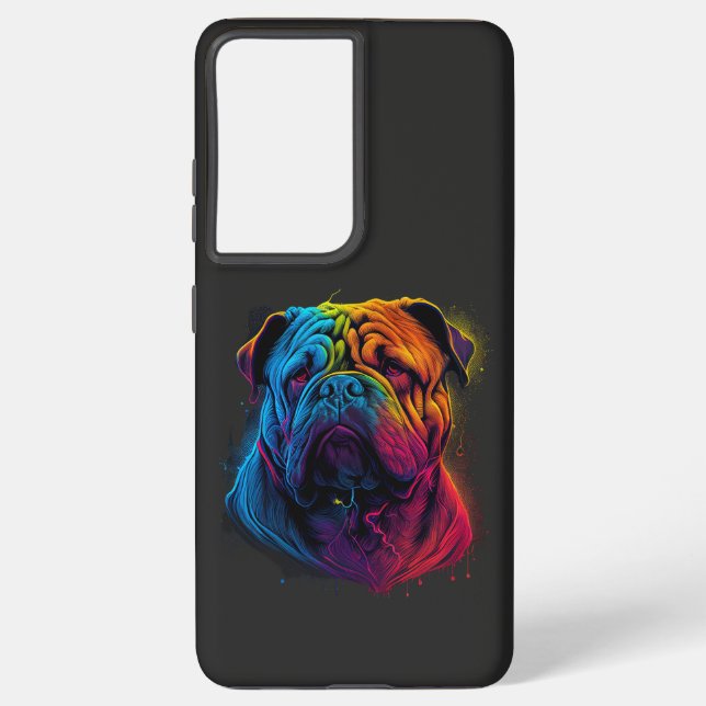 Hell und fließend chinesischer Shar Pei Hund, Shar Samsung Galaxy Hülle (Rückseite)