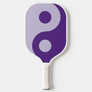 Hell und königlich violettes Yin Yang Symbol Pickleball Schläger