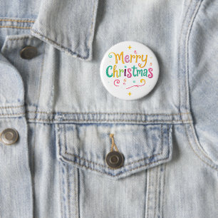 Hell und kühl Frohe Weihnachten Button