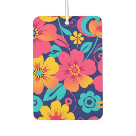 Hell und kühl Retro-Blume im Dopaminstil Autolufterfrischer