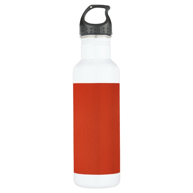 Hell Warm Red Grainy Textur Edelstahlflasche (Vorderseite)