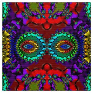 HELL! WOW! Lila Red Green Turquoise ~ Stoff
