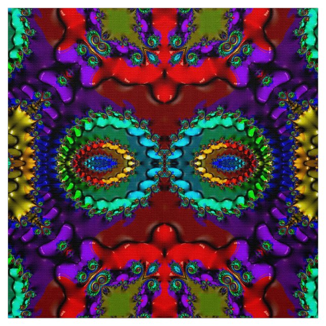 HELL! WOW! Lila Red Green Turquoise ~ Stoff (Muster)