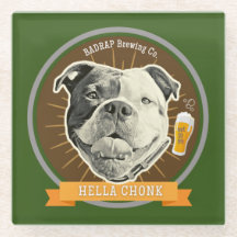 Hella Chonk Beer Label Untersetzer