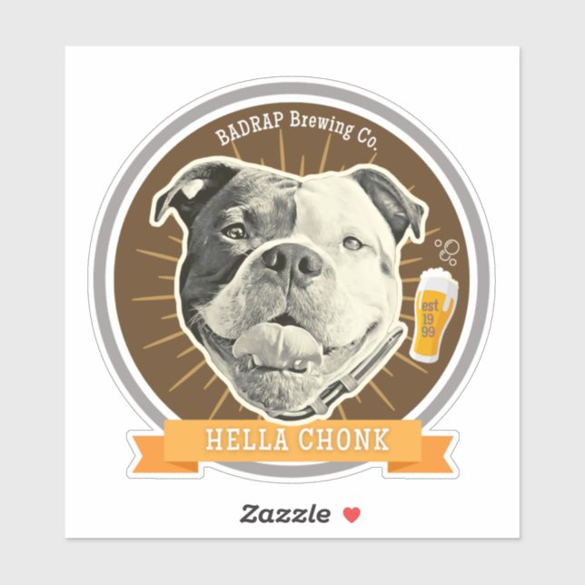 Hella Chonk Bière Étiquette Sticker Love (Feuille)