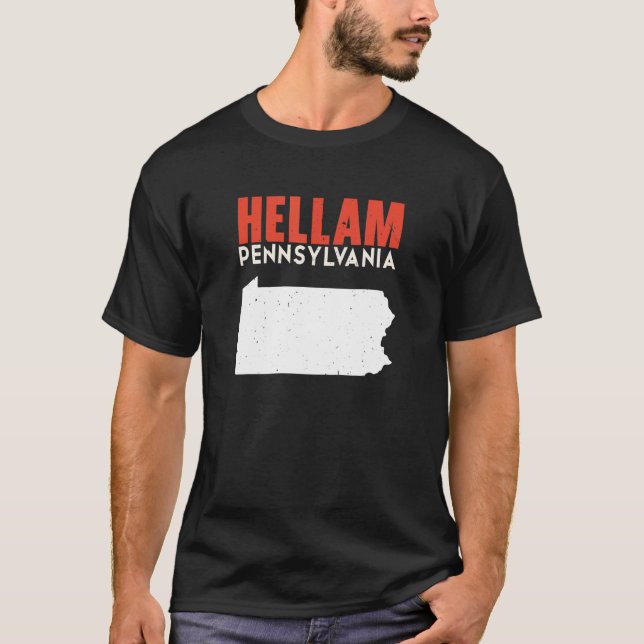 Hellam Pennsylvania USA State America Travel T-Shirt (Vorderseite)