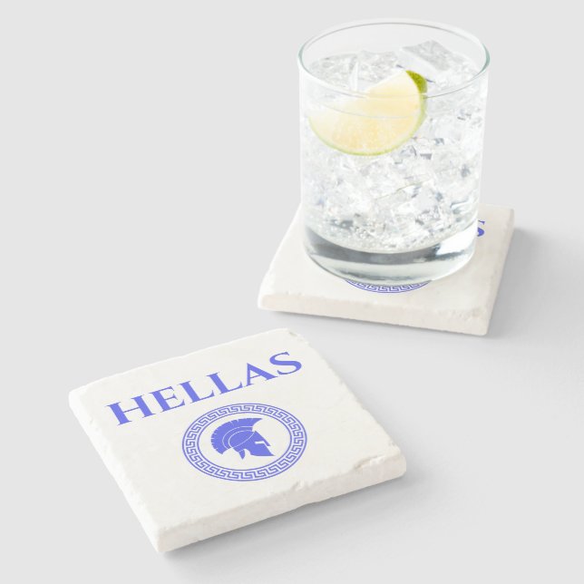 Hellas Spartan Steinuntersetzer (Seitenansicht)